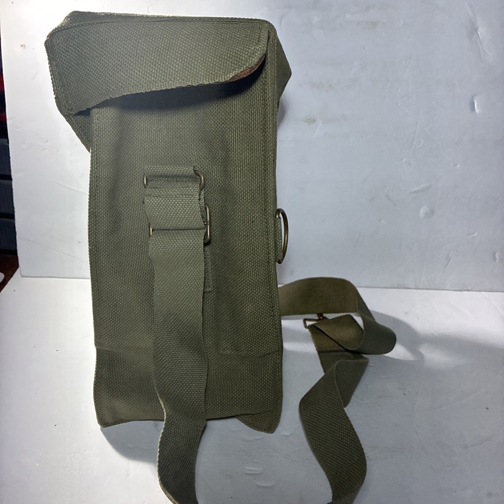 Vintage Military Canvas Shoulder bag Gas Mask M51 Belgian Army - Picture 5 of 5
